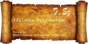 Tézsla Szilveszter névjegykártya